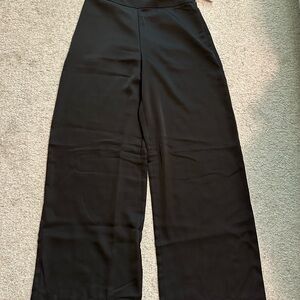 Old Navy Black Sateen Wide-Leg Pants